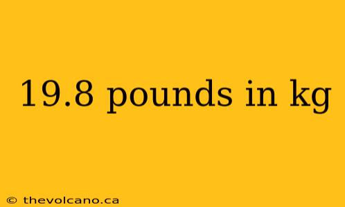 19.8 pounds in kg