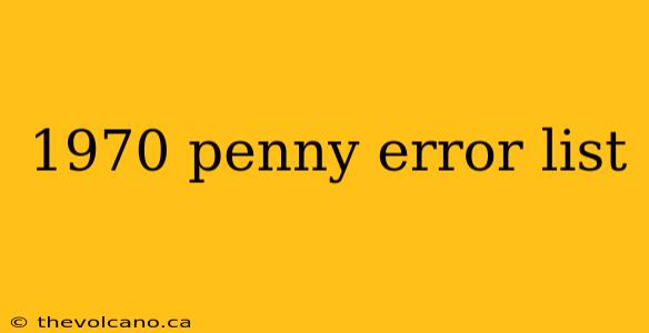 1970 penny error list