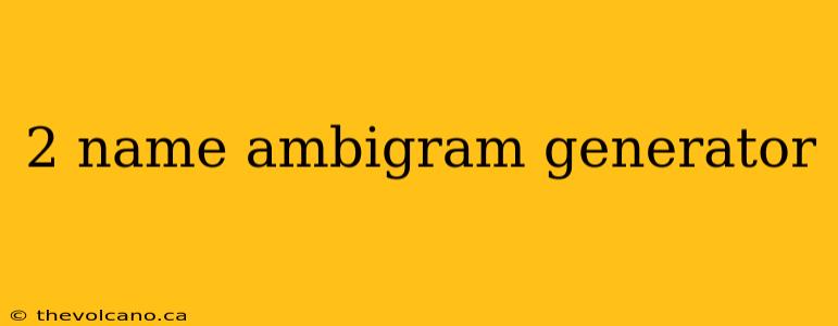 2 name ambigram generator