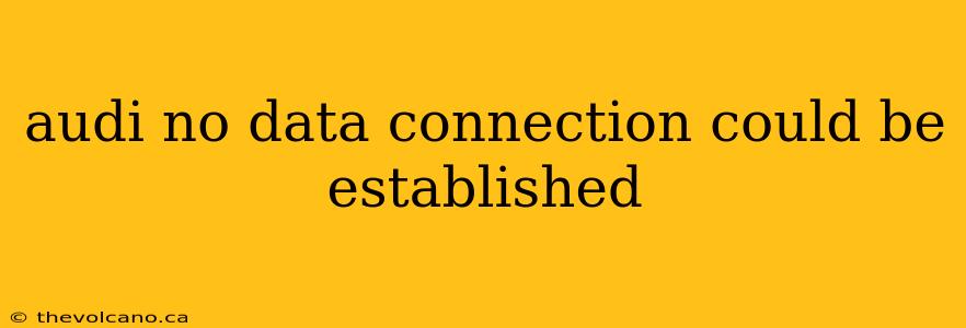 audi no data connection could be established
