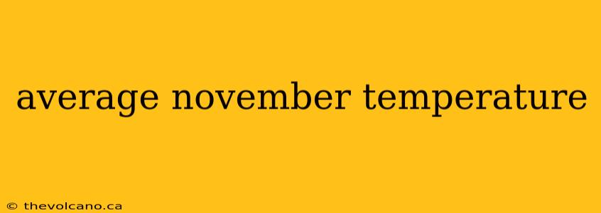average november temperature