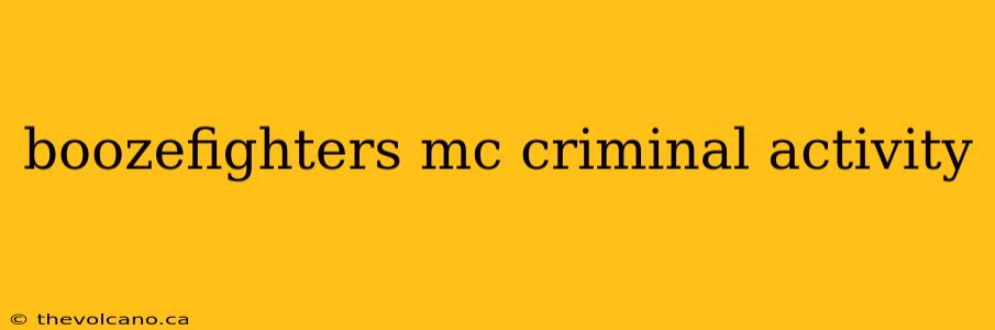 boozefighters mc criminal activity