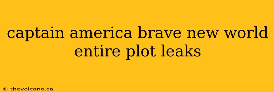 captain america brave new world entire plot leaks