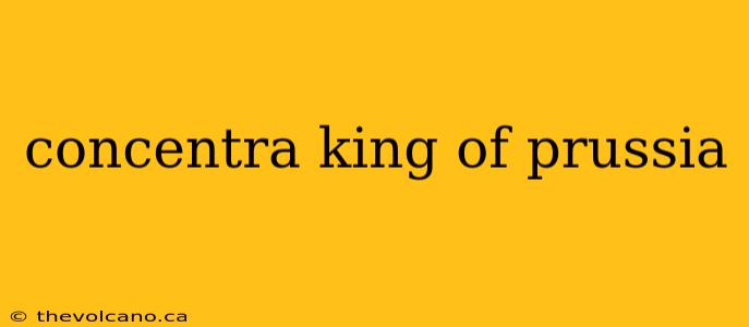 concentra king of prussia