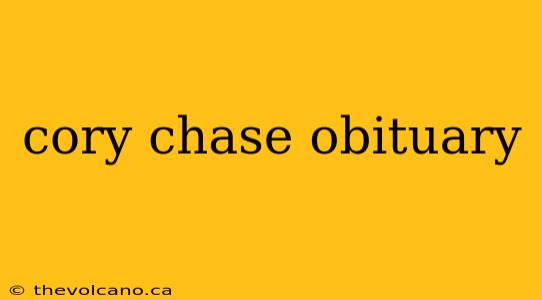 cory chase obituary