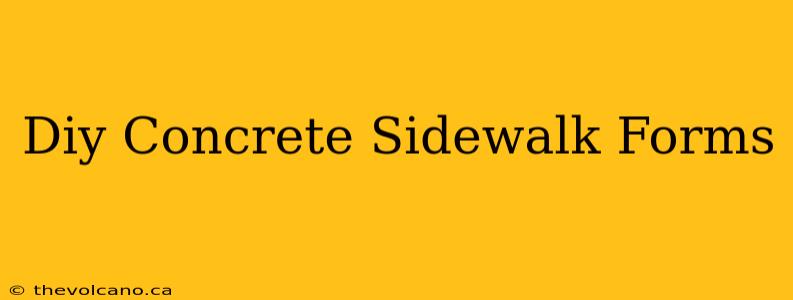 Diy Concrete Sidewalk Forms