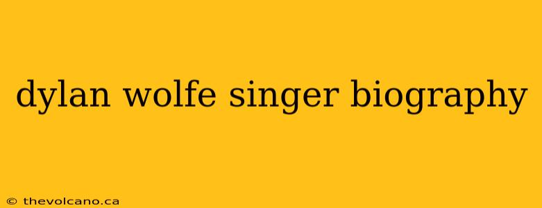 dylan wolfe singer biography