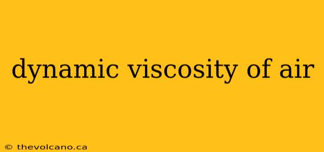 dynamic viscosity of air