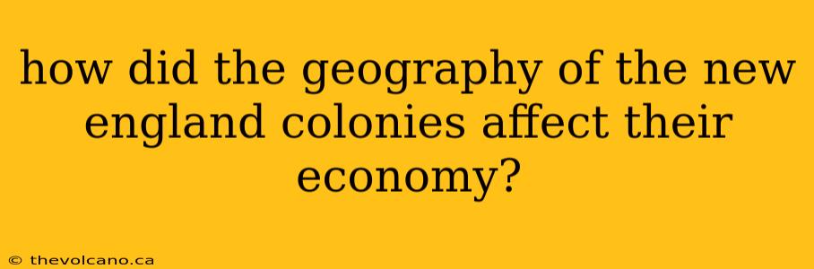 how did the geography of the new england colonies affect their economy?