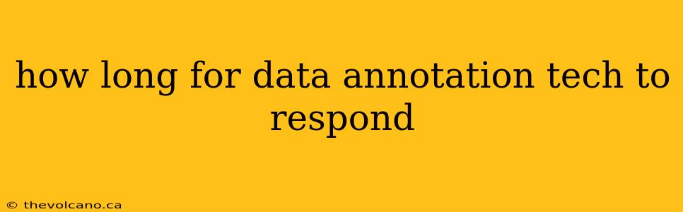 how long for data annotation tech to respond