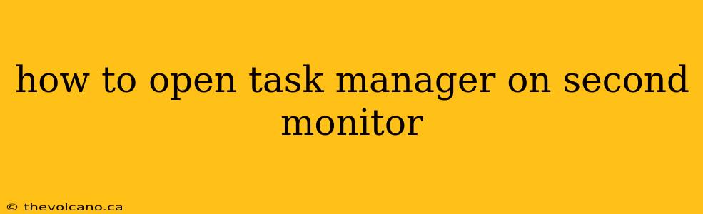 how to open task manager on second monitor