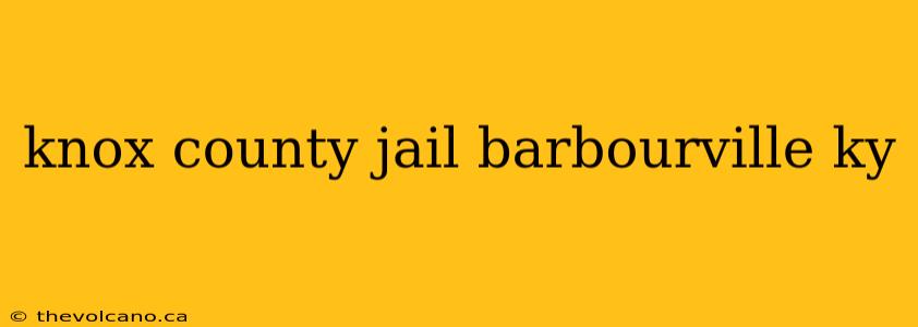 knox county jail barbourville ky
