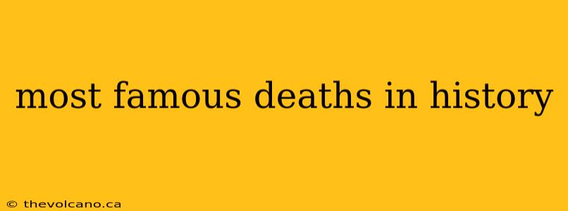 most famous deaths in history