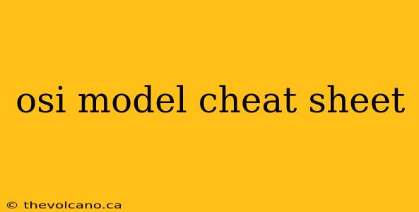 osi model cheat sheet
