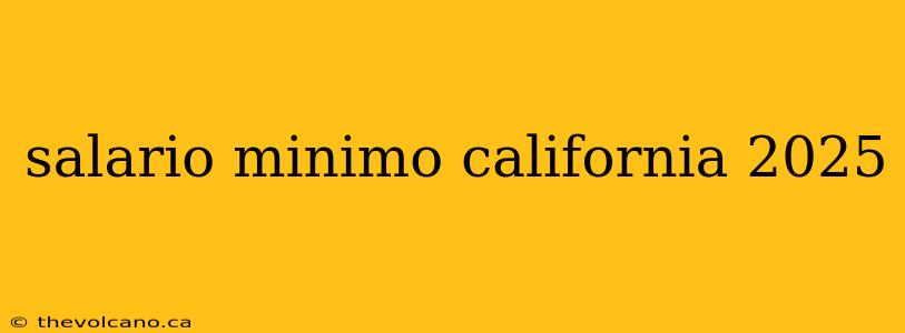 salario minimo california 2025