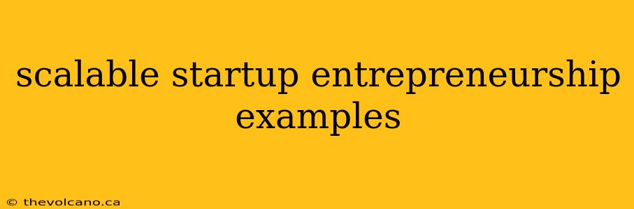 scalable startup entrepreneurship examples
