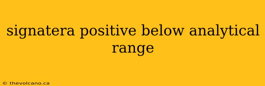 signatera positive below analytical range