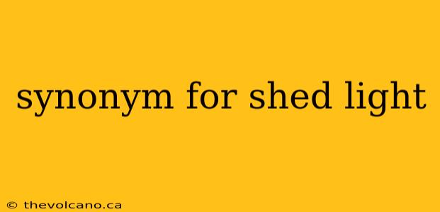 synonym for shed light