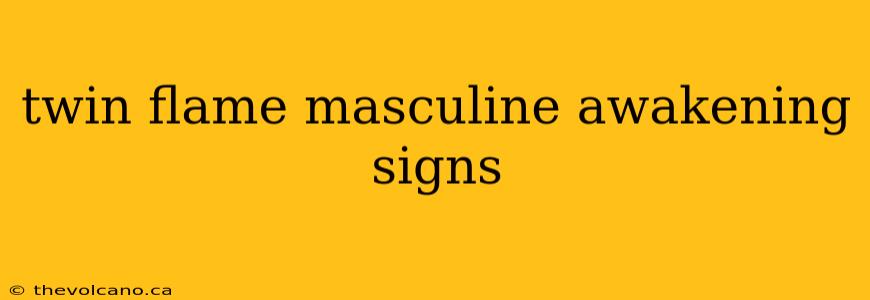 twin flame masculine awakening signs