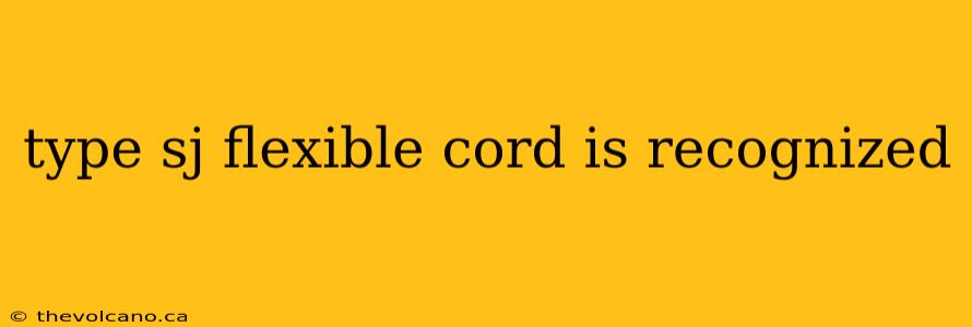 type sj flexible cord is recognized