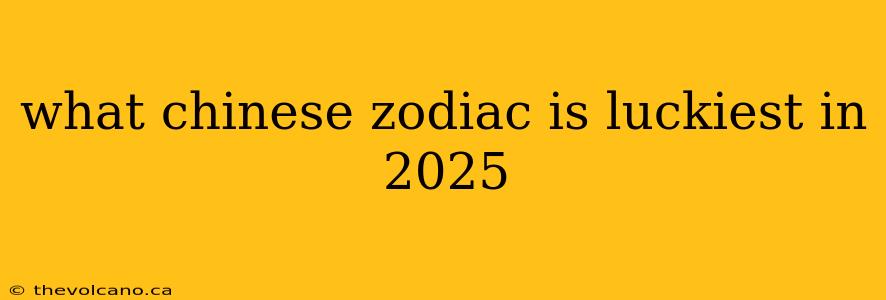 what chinese zodiac is luckiest in 2025