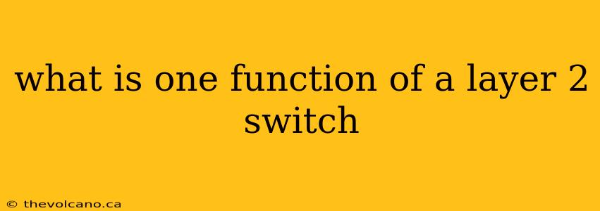 what is one function of a layer 2 switch