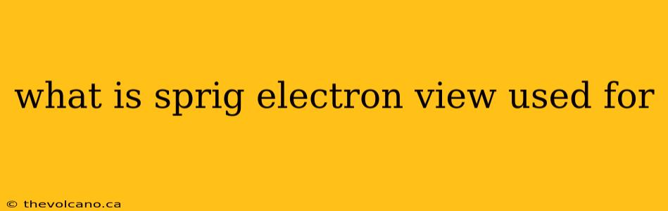 what is sprig electron view used for