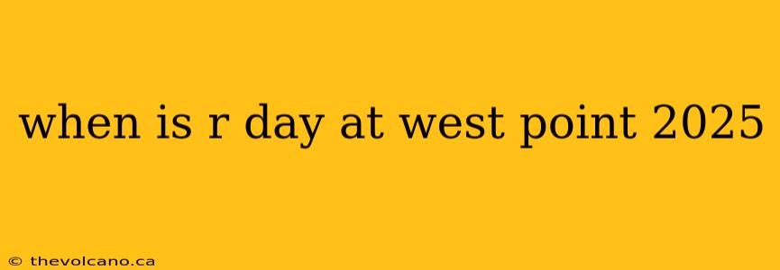 when is r day at west point 2025