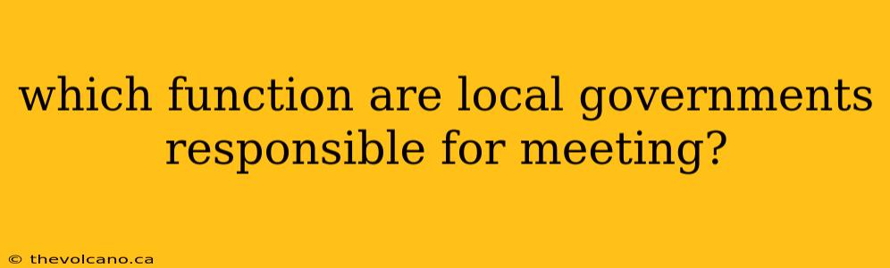 which function are local governments responsible for meeting?