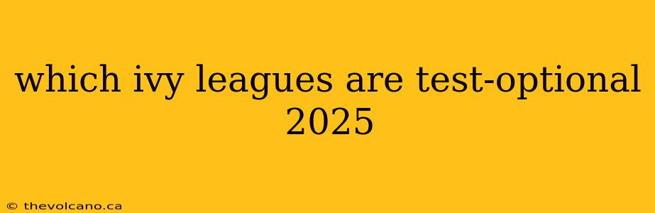 which ivy leagues are test-optional 2025