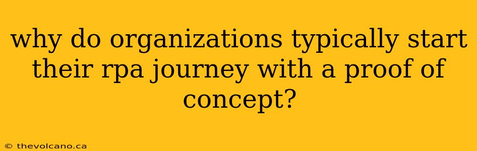 why do organizations typically start their rpa journey with a proof of concept?