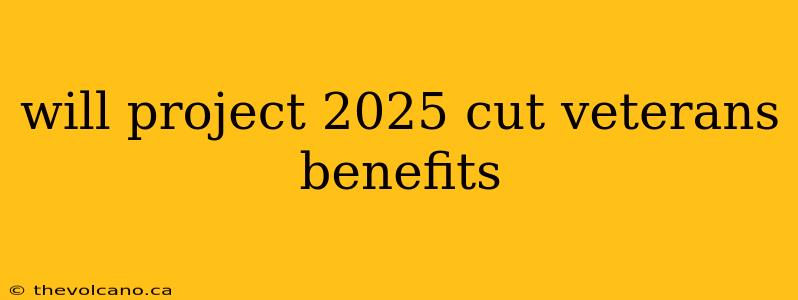will project 2025 cut veterans benefits